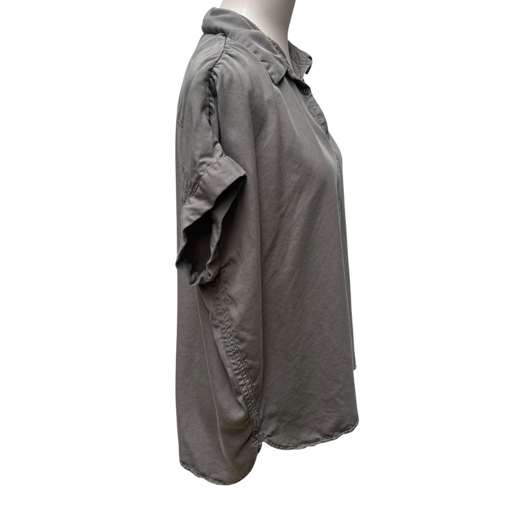 Quince VTG Wash Tencel
Camp Button Down Shirt XL Olive Relaxed Boxy Minimalist - Picture 4 of 10
